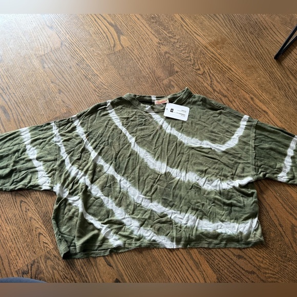 Anthropologie Maronie Green Tie-Dye Pullover Crewneck Long Sleeve NWT Size S - Picture 3 of 4